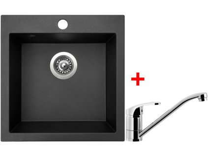 45816 1 set sinks viva 455 metalblack pronto