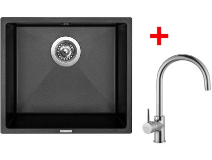 49317 1 set sinks frame 457 metalblack vitalia
