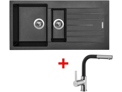 49326 1 set sinks perfecto 1000 1 metalblack enigma s gr