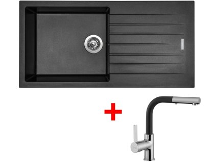 49368 1 set sinks perfecto 1000 metalblack enigma s gr