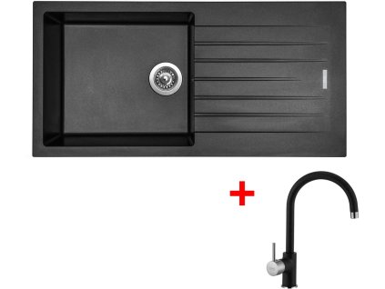 49383 1 set sinks perfecto 1000 metalblack vitalia gr