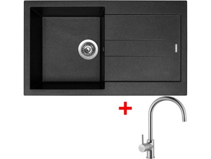 49671 1 set sinks amanda 860 metalblack vitalia