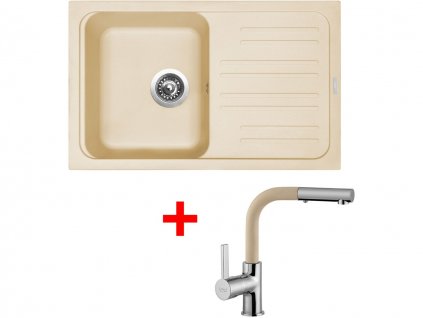 Set Sinks CLASSIC 740 Sahara+ENIGMA S GR + Čistící pasta Sinks na dřezy