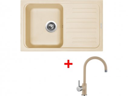 Set Sinks CLASSIC 740 Sahara+VITALIA GR + Čistící pasta Sinks na dřezy