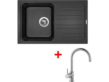Set Sinks CLASSIC 740 Granblack+VITALIA + Čistící pasta Sinks na dřezy