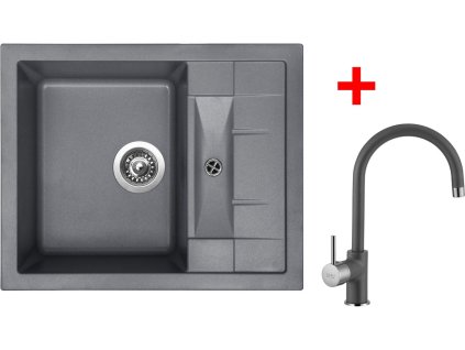 50010 1 set sinks crystal 615 titanium vitalia gr