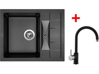 50016 1 set sinks crystal 615 metalblack vitalia gr