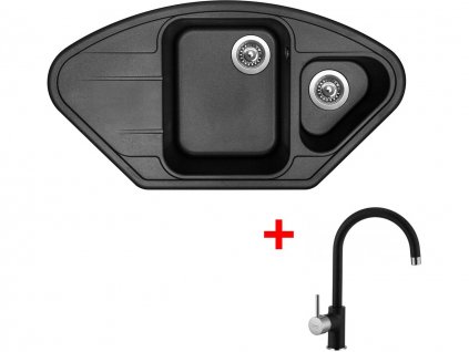 50088 1 set sinks lotus 960 1 metalblack vitalia gr