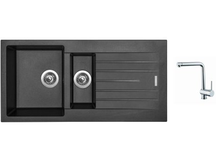 81564_granitovy-drez-sinks-perfecto-1000-1-metalblack-drezova-baterie-sinks-mix-