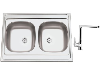 85551_nerezovy-drez-sinks-clp-a-800-duo-m-0-5mm-matny-drezova-baterie-sinks-bate