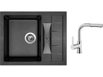 85599_granitovy-drez-sinks-crystal-615-metalblack-drezova-baterie-sinks-enigma-s