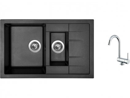 86856_granitovy-drez-sinks-crystal-780-1-metalblack-drezova-baterie-sinks-mix-wi