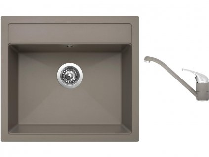 87807_granitovy-drez-sinks-solo-560-truffle-drezova-baterie-sinks-capri-4-truffl