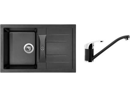 87942_granitovy-drez-sinks-crystal-780-metalblack-drezova-baterie-sinks-pronto-m