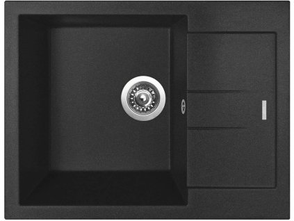 Granitový dřez Sinks AMANDA 650 Metalblack + Dřezová baterie Sinks CAPRI 4 S Metalblack