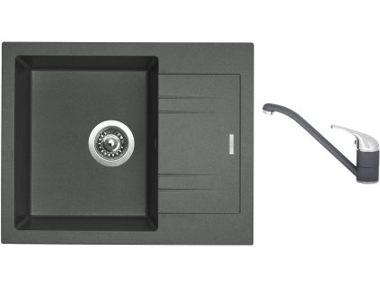 88452_granitovy-drez-sinks-linea-600-n-titanium-drezova-baterie-sinks-capri-4-ti