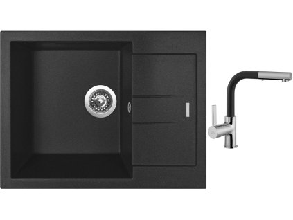 89148_granitovy-drez-sinks-amanda-650-metalblack-drezova-baterie-sinks-enigma-s-