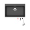 Set Sinks Maximo 780 Metalblack + Flexia