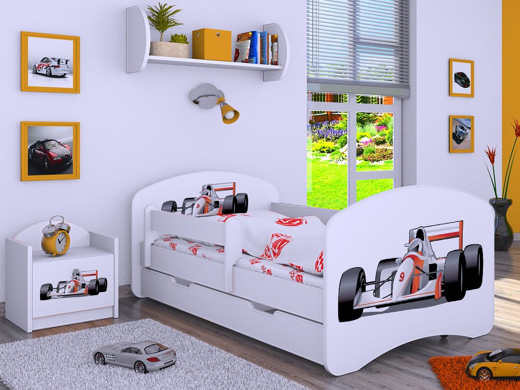 dětská postel s obrázkem formule (1)