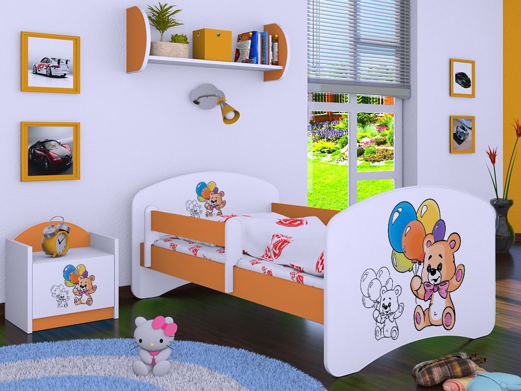 dětská postel s obrázkem šťastný medvídek (7)