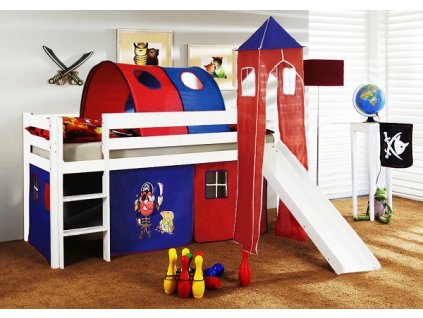 detska-postel-se-skluzavkou-bila-pirat