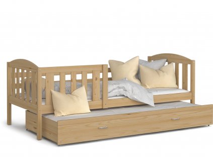 Dětská postel Kurt s přistýlkou přírodní