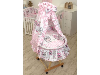 proutena-postylka-pro-miminko-ruzovy-sovy