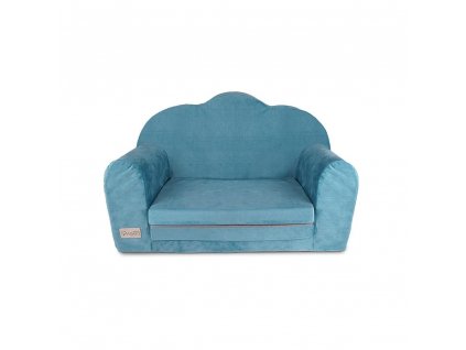 molitanová sedačka velvet modrá