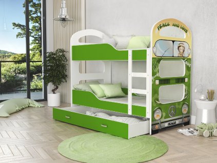 dětská patrová postel s obrázkem a úložným prostorem (6)