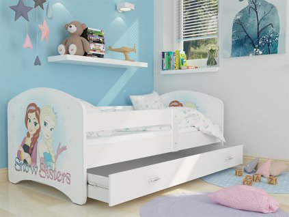 dětská postel s obrázkem a úložným prostorem frozen ledové království