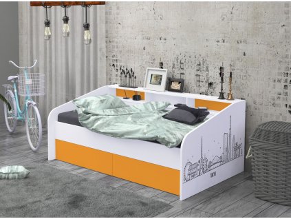 V 18 postel pro mládež tokyo oranž.