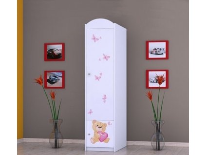 dětská šatní skříň sz02 s obrázkem zamilovaný medvídek (11)