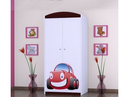 dětská šatní skříň sz0á s obrázkem červené auto (9)