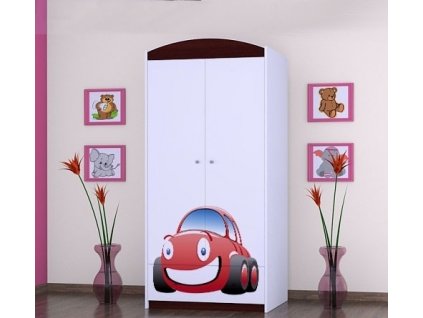 dětská šatní skříň sz0á s obrázkem červené auto (9)