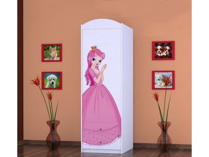 dětskou šatní skříň sz04 s obrázkem princezna s koníkem (5)