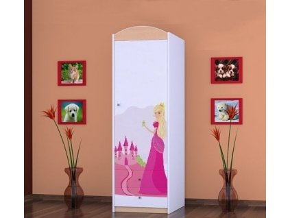 dětskou šatní skříň sz04 s obrázkem princezna se zámkem (2)