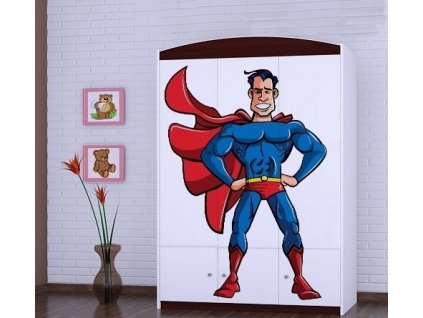dětská šatní skříň sz10 s obrázkem superman (5)