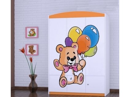 dětská šatní skříň sz10 s obrázkem šťastný medvídek (1)