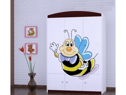 dětská šatní skříň sz10 s obrázkem usměvavá včela (3)