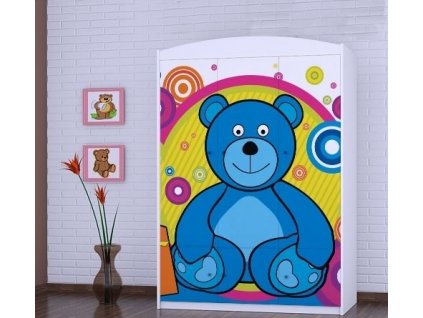 dětská šatní skříň sz10 s obrázkem veselý medvídek (3)