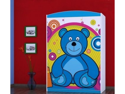 dětská šatní skříň sz11 s obrázkem veselý medvídek (1)