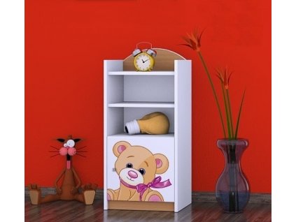 dětský regál komoda rn02 s obrázkem medvídek s mašlí (4)