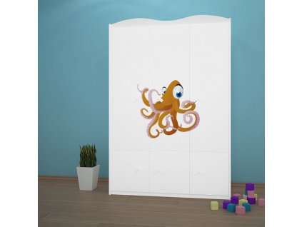 sz10 dětská šatní skříň s obrázkem oceán chobotnice 28 (2)