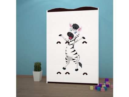 sz10 dětská šatní skříň s obrázkem veselé safari II 06 zebra (11)