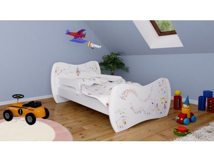 dětská postel s obrázkem noty (1)