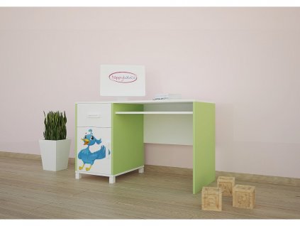 b06 am10 dětský psací stůl s obrázkem zelený