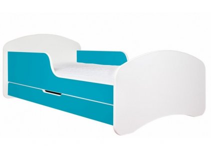 dětská postel s úložným prostorem modrá