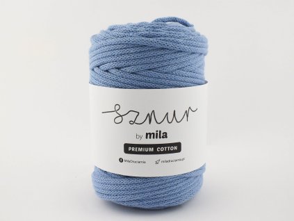 bavlněná šňůra premium cotton jeansová jasná