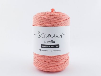 bavlněná šňůra premium cotton LOSOSOVÁ JASNÁ