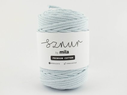 bavlněná šňůra premium cotton MODRÁ LEDOVÁ